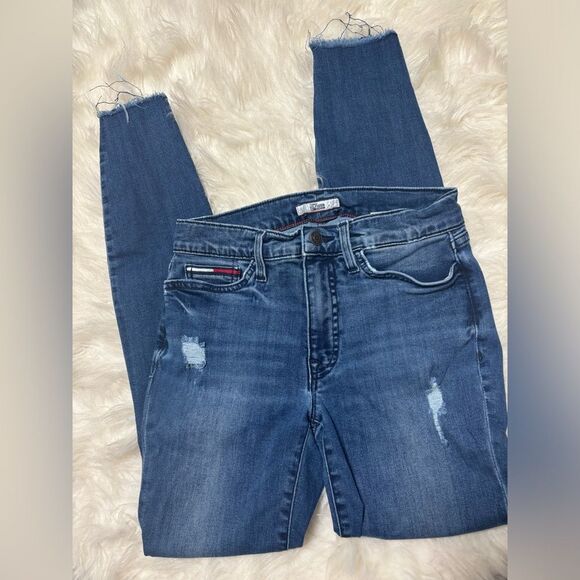 Tommy Hilfiger Distressed Skinny Jeans size 0 - Picture 1 of 12